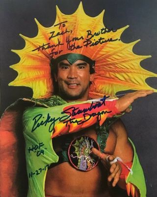 Wwe Ricky The Dragon Steamboat 8x10 Autograph With