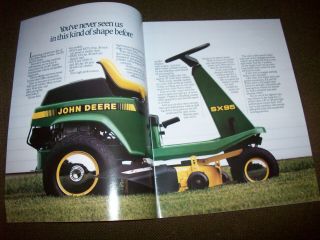 1987 John Deere Riding Mowers Brochure RX73 RX75 RX95 SX75 SX95 2