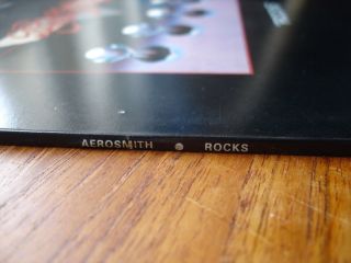 AEROSMITH ROCKS LP 1976 UK CBS A2B1 UNPLAYED EMBOSSED PROMO SLEEVE M - VIN 8
