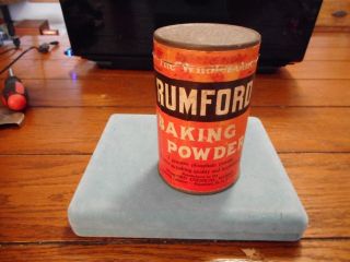 Vintage Rumford Baking Powder 12oz.  Tin Empty Paper Label