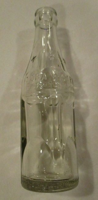 Scarce 1934 Embossed Soda Water Bottle - Coca - Cola Bottling Co.  - Leesburg Va