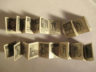 Rare 26 Vtg 1920 - 40 Hockey Star Photos (3 Strips) Cracker Jack/ Vending Prizes