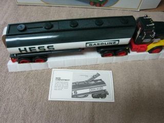 1984 Hess Tanker Truck Bank,  In The Box With Inserts,  Lights Work