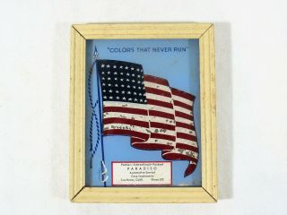 Reverse Painted American Flag Los Banos California Paradiso Pontiac Packard