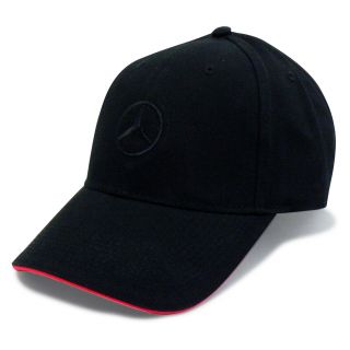 Mercedes - Benz Amg Cotton Black Baseball Cap With Red Contrast Sandwich