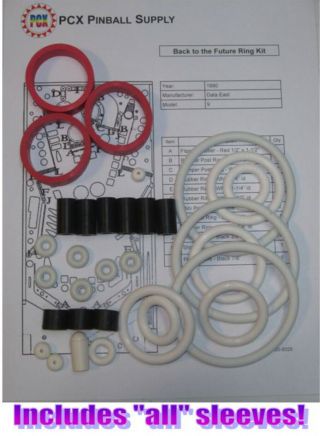 1990 Data East Back To The Future Rubber Ring Kit