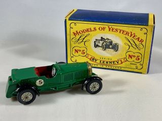 Matchbox Lesney Models Yesteryear No.  5 Le Mans Bentley With Box