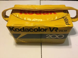 Vintage Kodak Kodacolor Vr 200 Film Insulated Soft Vinyl Cooler Bag Tote Us