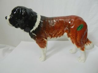 Vtg Beswick England Porcelain St.  Bernard Dog Figurine Corna Garth Stroller