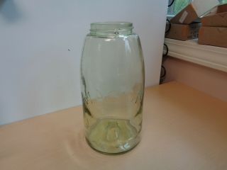 Very Early Mason Fruit Jar In Light Olive Green