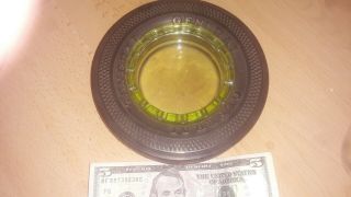 vintage Green Depression Glass Advertising Tire Ashtray General tire 2