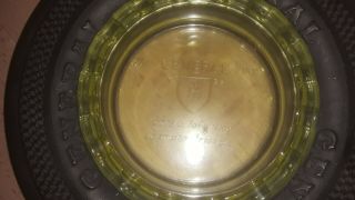 vintage Green Depression Glass Advertising Tire Ashtray General tire 4