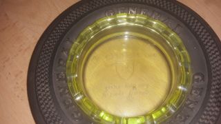 vintage Green Depression Glass Advertising Tire Ashtray General tire 6