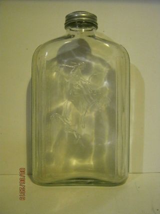 Vintage - Cowboy / Rodeo - Refrigerator Water Bottle W/ Metal Cap