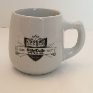 Vintage Small White Castle Coffee Mug