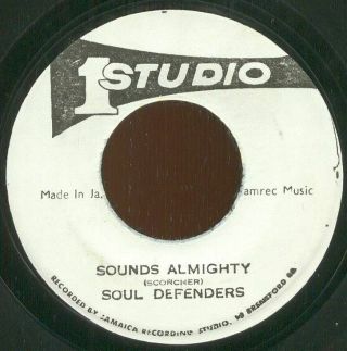 Soul Defenders Ja 1970 Reggae 7 " Single Studio One Sounds Almighty ♫♫♫
