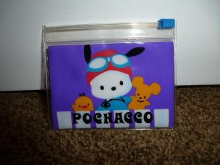 Pochacco Sanrio Dog Purple Holder Pouch Coin Purse Zip 1999