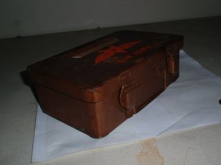 Flying A Oil Company First Aid Kit 1930s? great cond has insi 4