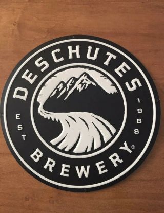 Deschutes Brewery Metal Tin Tacker Beer Sign Craft Beer Sign