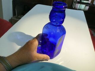 Brookfield Blue Cobalt Baby Top Double Face One Quart 9 1/4 " Bottle