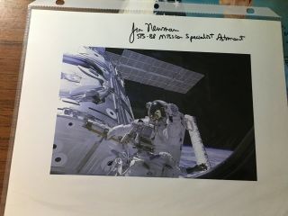 Astronaut James Newman Autographed Photo Of Space Walk