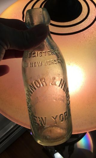 1800s O’conner & Henry Belfast Ginger Ale Blob Top Bottle Ny Registered In Nj