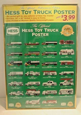 Hess Poster Ad $3.  99 For The Hess Toy Truck Millennium Edition Poster (framed)