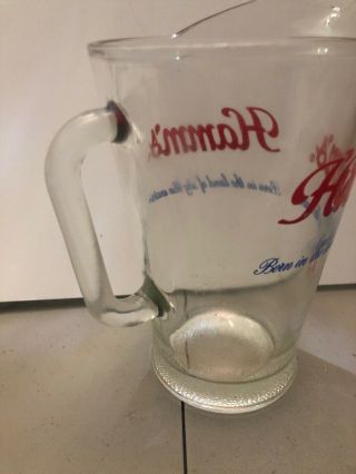 Vintage HAMM ' S Born In The Land Of Sky Blue Waters 60oz Beer Pitcher 7