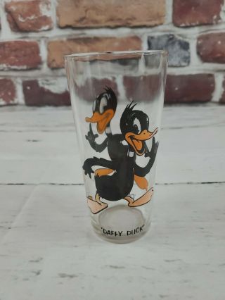 Federal 1973 Pepsi Collector Series Looney Tunes Daffy Duck Glass Black Letters