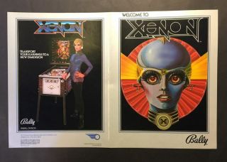 Rare Vtg Arcade Pinball Machine Flyer – Xenon – Bally,  Usa,  1980.