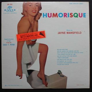 Saul T.  Peter Jayne Mansfield Adult Comedy Cheesecake Pin - Up Cover Lp