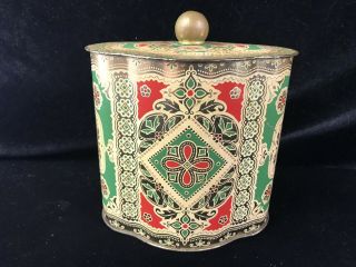 Vintage West German Tin Lithograph Cookie Container,  Cold War Era 3