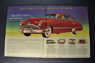1949 Buick Vision Sales Brochure Folder Roadmaster 49 3