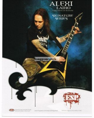 2007 Dean Ltd 600 Electric Guitar Alexi Laiho Children Of Bodom Vtg Print Ad