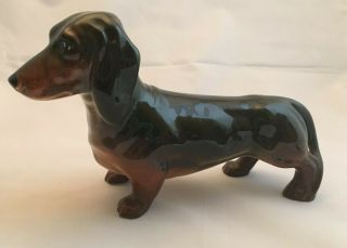 Vintage Porcelain Dachshund Wiener Dog Big 9 " Figurine Beswick England Old Mark