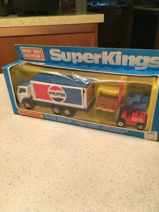 Matchbox Superkings 1979 K - 40 Pepsi Delivery Truck And Fork Lift In Package