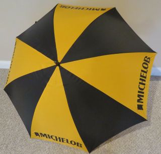 53 - Inch Michelob Golf Umbrella Black & Gold Pittsburgh Steelers