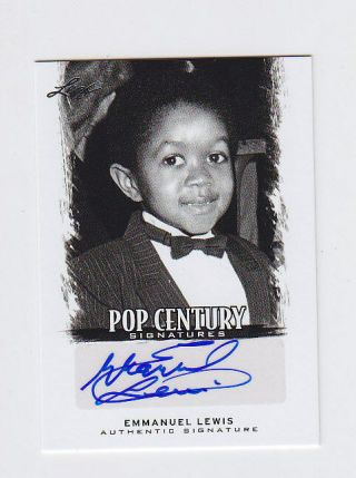 2012 Leaf Pop Century Signature Auto Emmanuel Lewis Autograph Ba - El1
