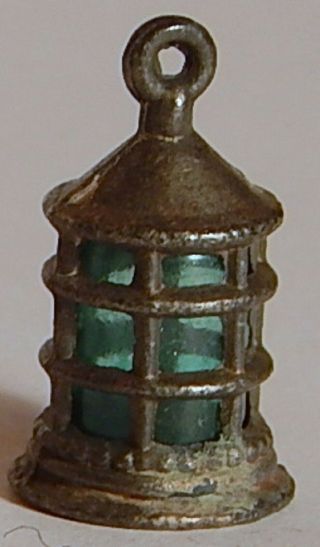 Vint 1910 Cracker Jack Lantern Lamp Light Metal Celluloid Liner