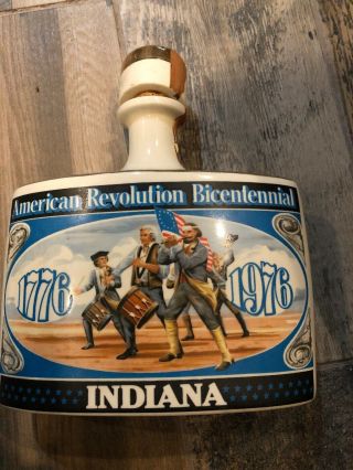 Early Times Kentucky Bourbon 1776 - 1976 Usa Bicentennial Decanter - Indiana