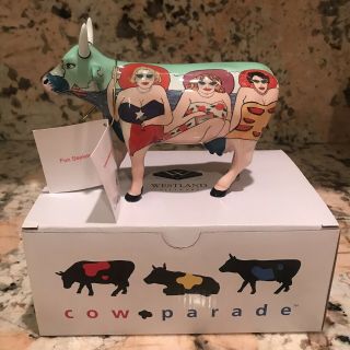 Cow Parade Fun Seeker Mini Statue Art Exhibit Collectible Item No 9199