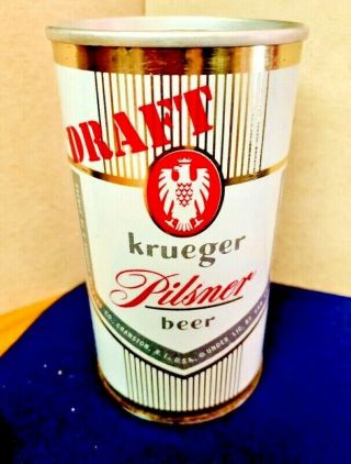 Krueger Pilsner Draft Pull Tab Beer Can,  G.  Krueger,  Cranston,  Ri Usbc Ii 87 - 1