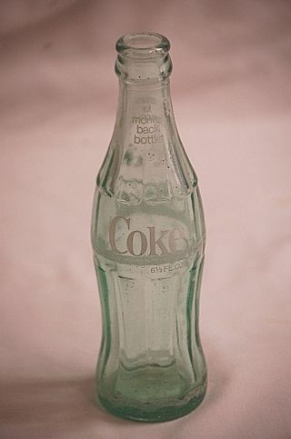 Old Vintage Coca Cola Coke Quincy Florida Beverage Soda Pop Bottle 6 - 1/2 Fl Oz
