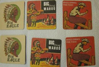 30 Beer Coasters Sublime Point Lookout Fortune Of War Big Eagle Chief Wahoo