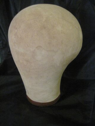 Vintage Millinery Cloth Canvas Mannequin Head Size 21 1/2