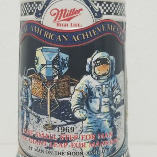 Miller NASA Apollo 11 Moon Landing Beer Stein Space American Achievements Brazil 3