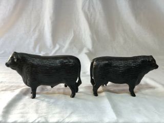 Vintage 1950s Hartland Angus Bull And Cow Cattle Models