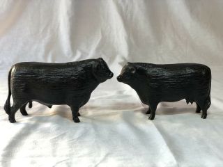 vintage 1950s Hartland Angus Bull and Cow cattle models 3