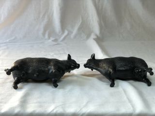 vintage 1950s Hartland Angus Bull and Cow cattle models 4