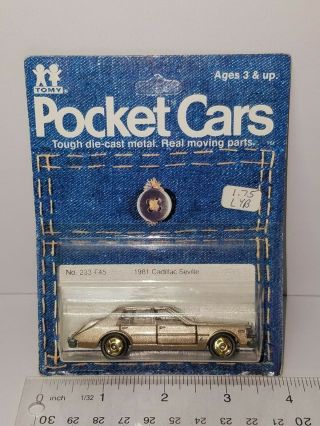 Vintage 1/69 Tomy Pocket Cars Cadillac Seville No.  233 - F45